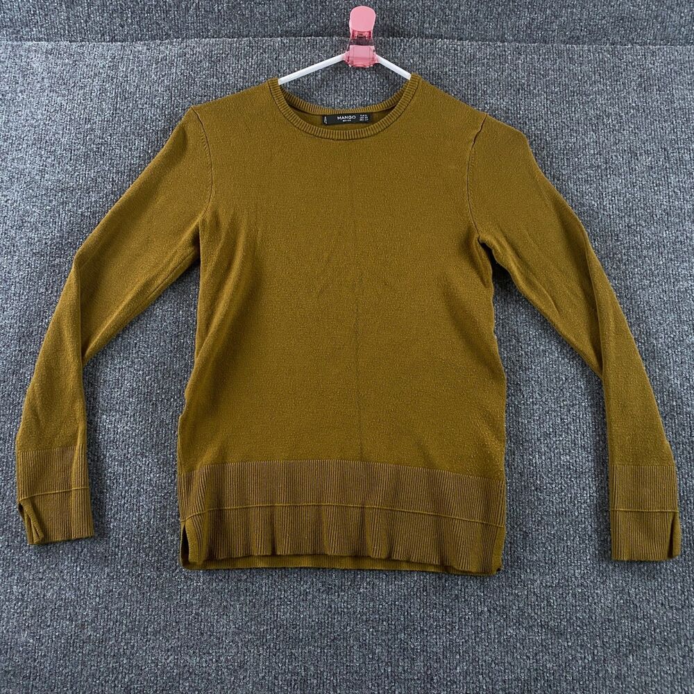 Mango Basics Sweater Green Womans Size XS